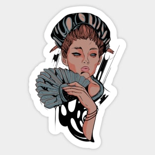 Kimono Geisha Sticker